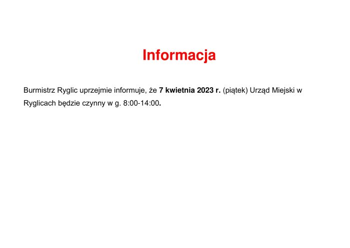 Miniaturka artykułu Informacja