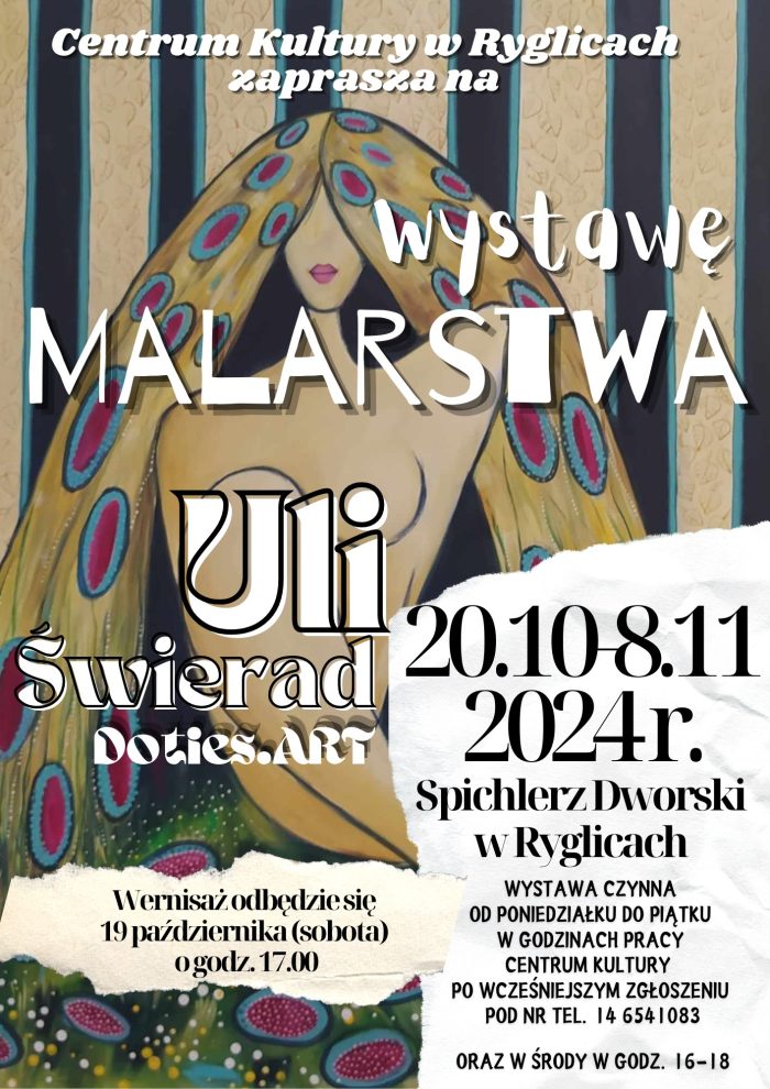 Miniaturka artykułu Zaproszenie na wystawę malarstwa Uli Świerad