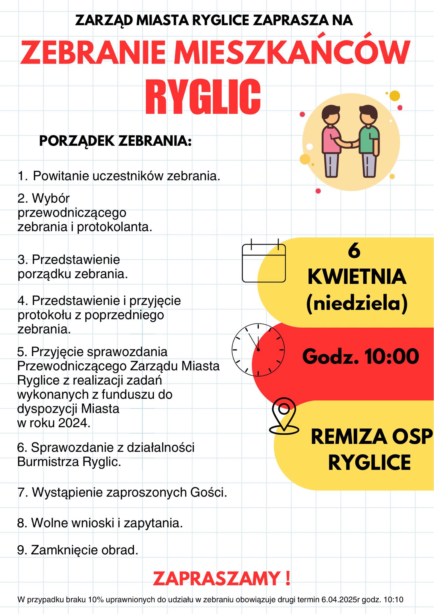 ZEBRANIE MIESZKAŃCÓW RYGLIC