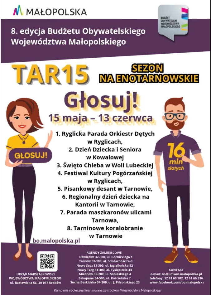 Miniaturka artykułu 8. edycja Budżetu Obywatelskiego Województwa Małopolskiego