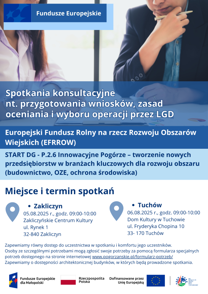 Miniaturka artykułu Spotkania konsultacyjne nt. przygotowania wniosków, zasad oceniania i wyboru operacji przez LGD w ramach EFRROW