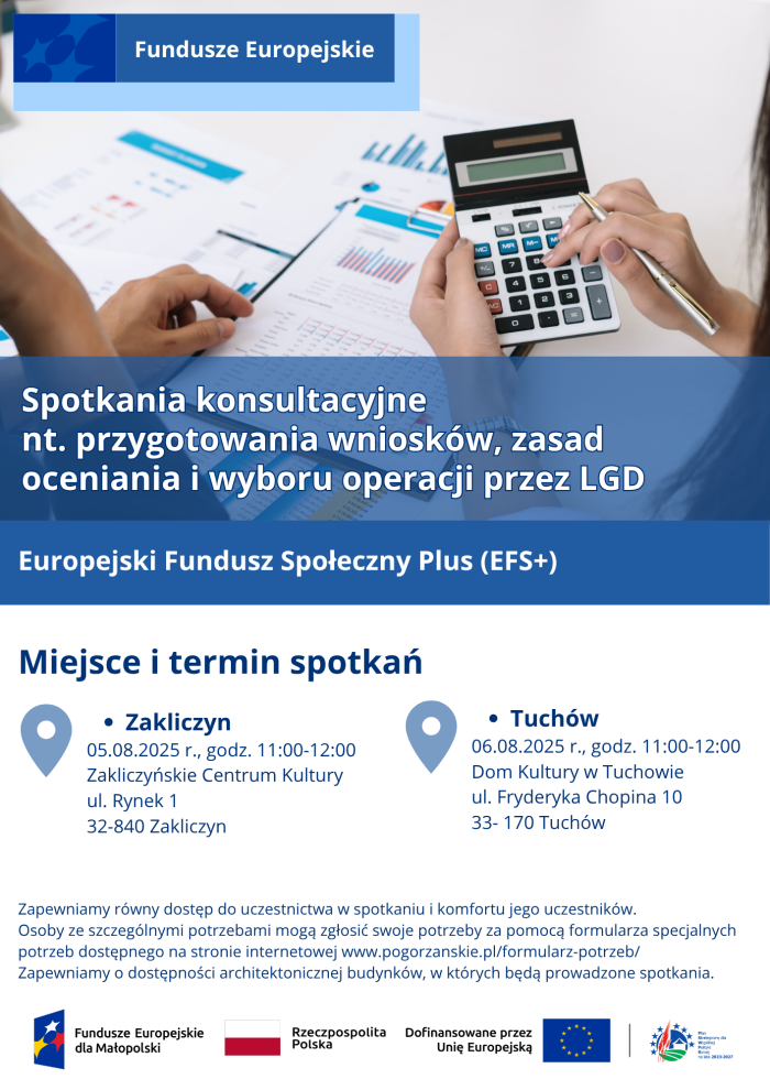 Miniaturka artykułu Spotkania konsultacyjne nt. przygotowania wniosków, zasad oceniania i wyboru operacji przez LGD w ramach EFS+