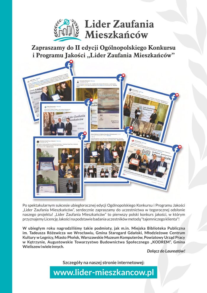 Miniaturka artykułu II edycja, Lider Zaufania Mieszkańców