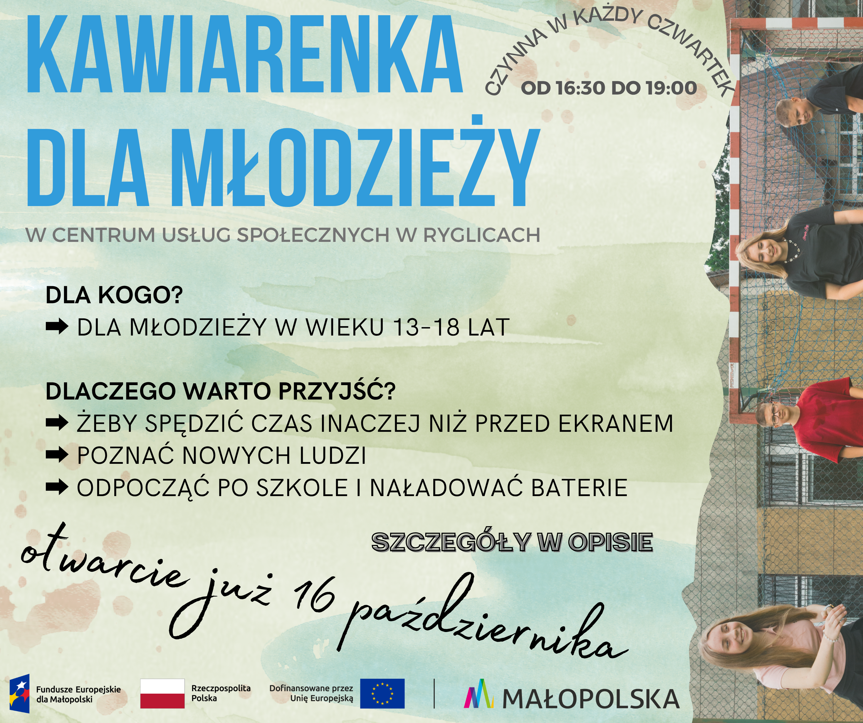 🌟 Zapraszam do Kawiarni Młodzieżowej w Ryglicach! 🌟