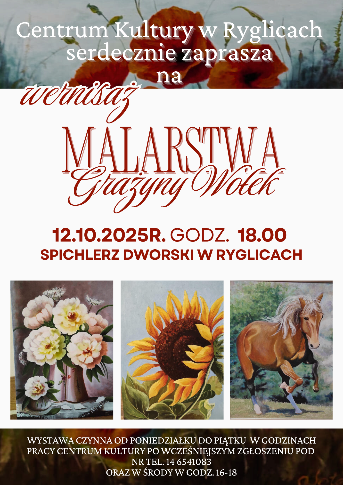 Wernisaż malarstwa Grażyny Wołek.