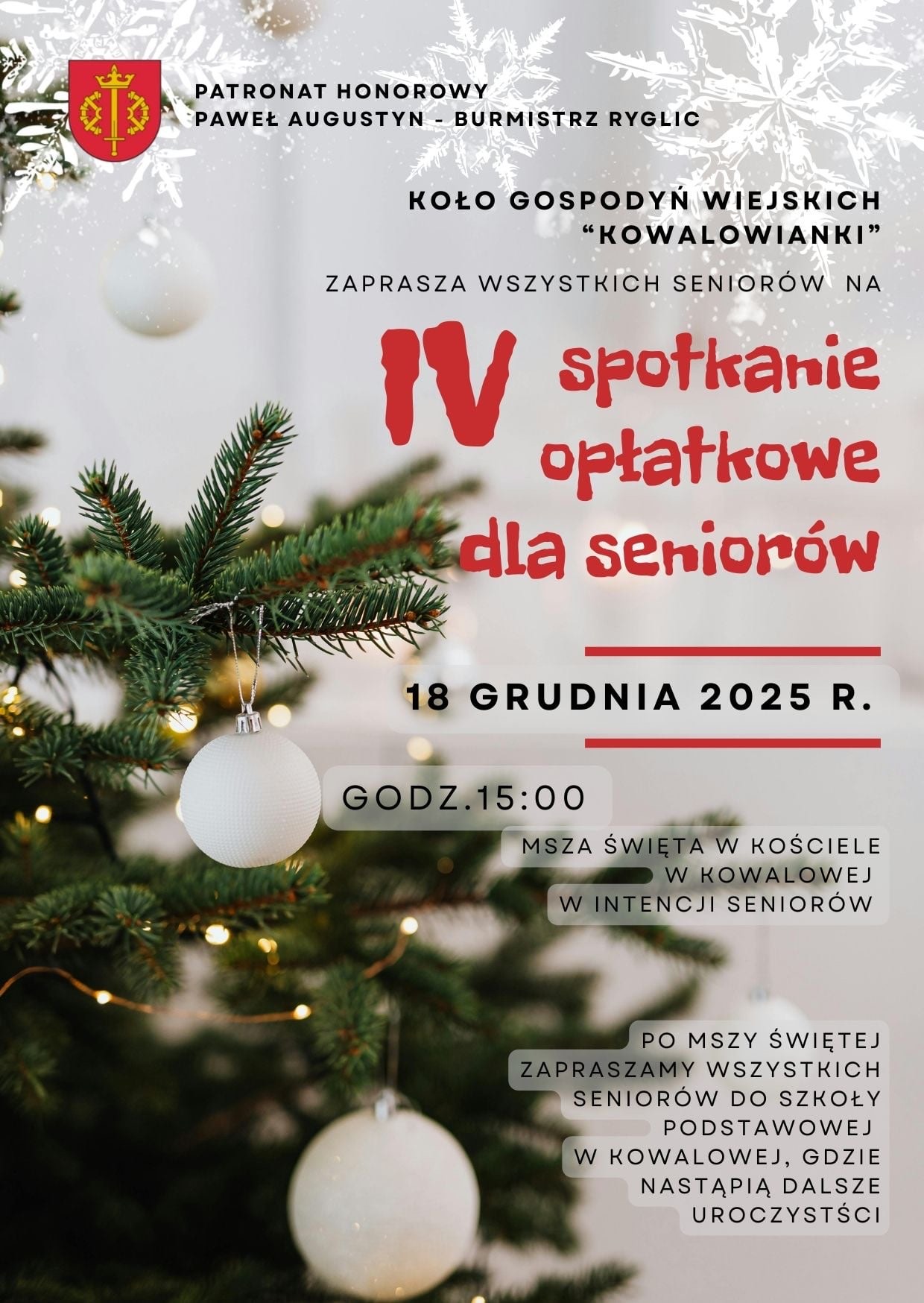 IV Spotkanie Opłatkowe dla Seniorów!