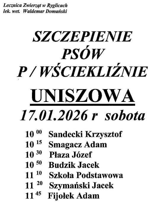 Akcja szczepienia psów