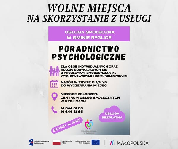 BEZPŁATNE poradnictwo psychologiczne