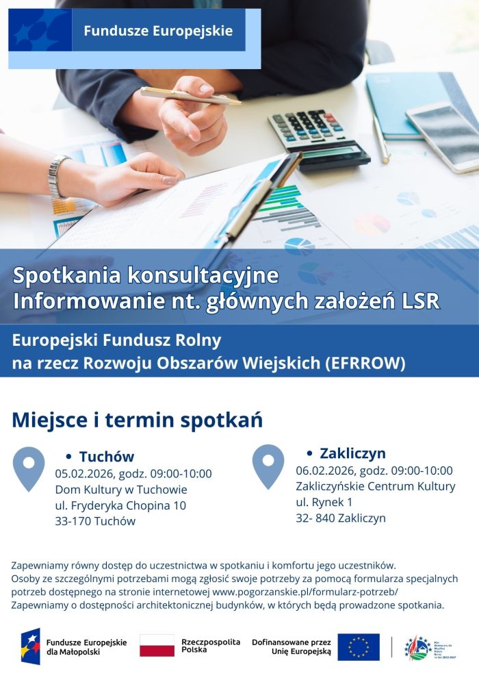 Miniaturka artykułu Spotkania konsultacyjne na temat głównych założeń LSR!