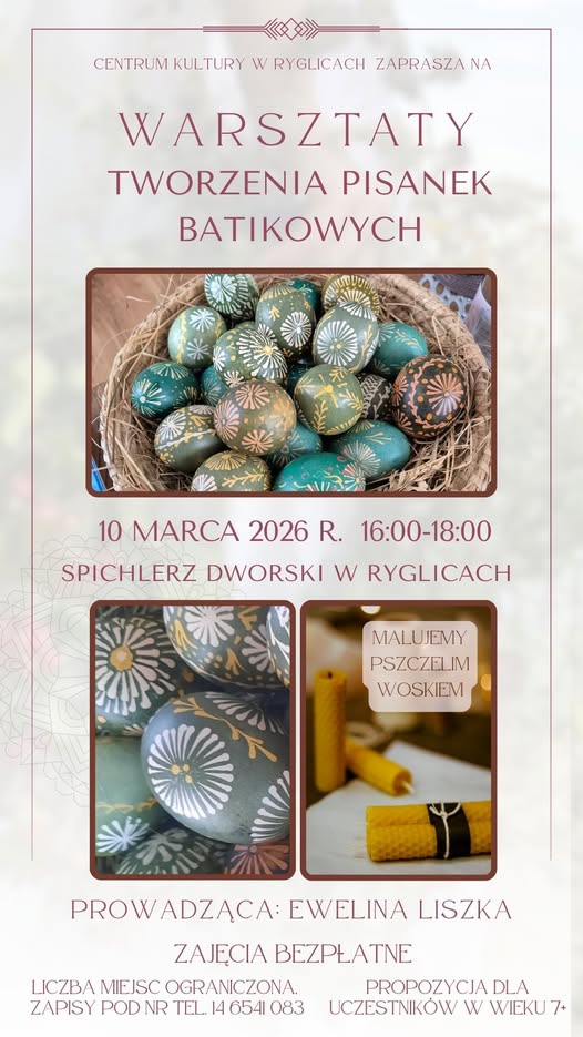 Zapraszamy na warsztaty tworzenia pisanek batikowych!