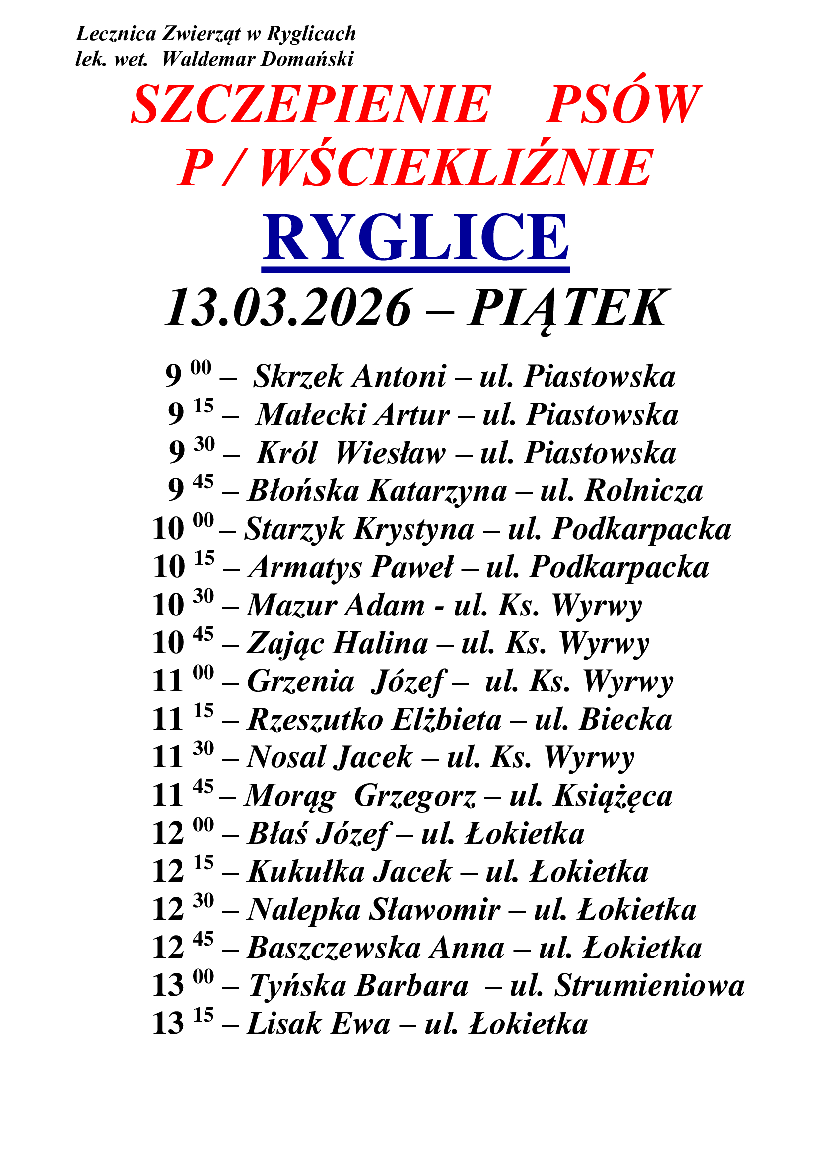 Szczepienie psów – informacje