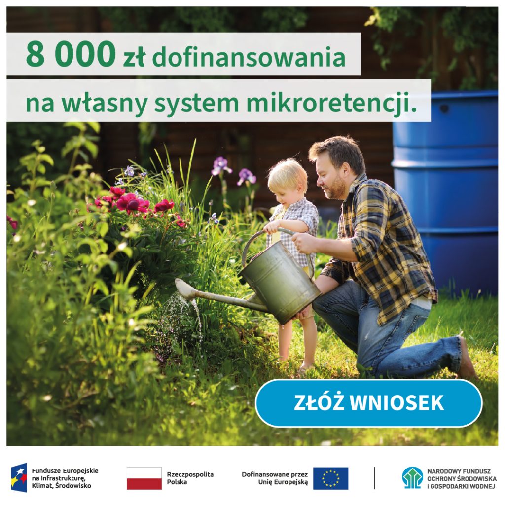 Wsparcie indywidualnej mikroretencji wód opadowych na terenie województwa małopolskiego MIKRORETENCJA