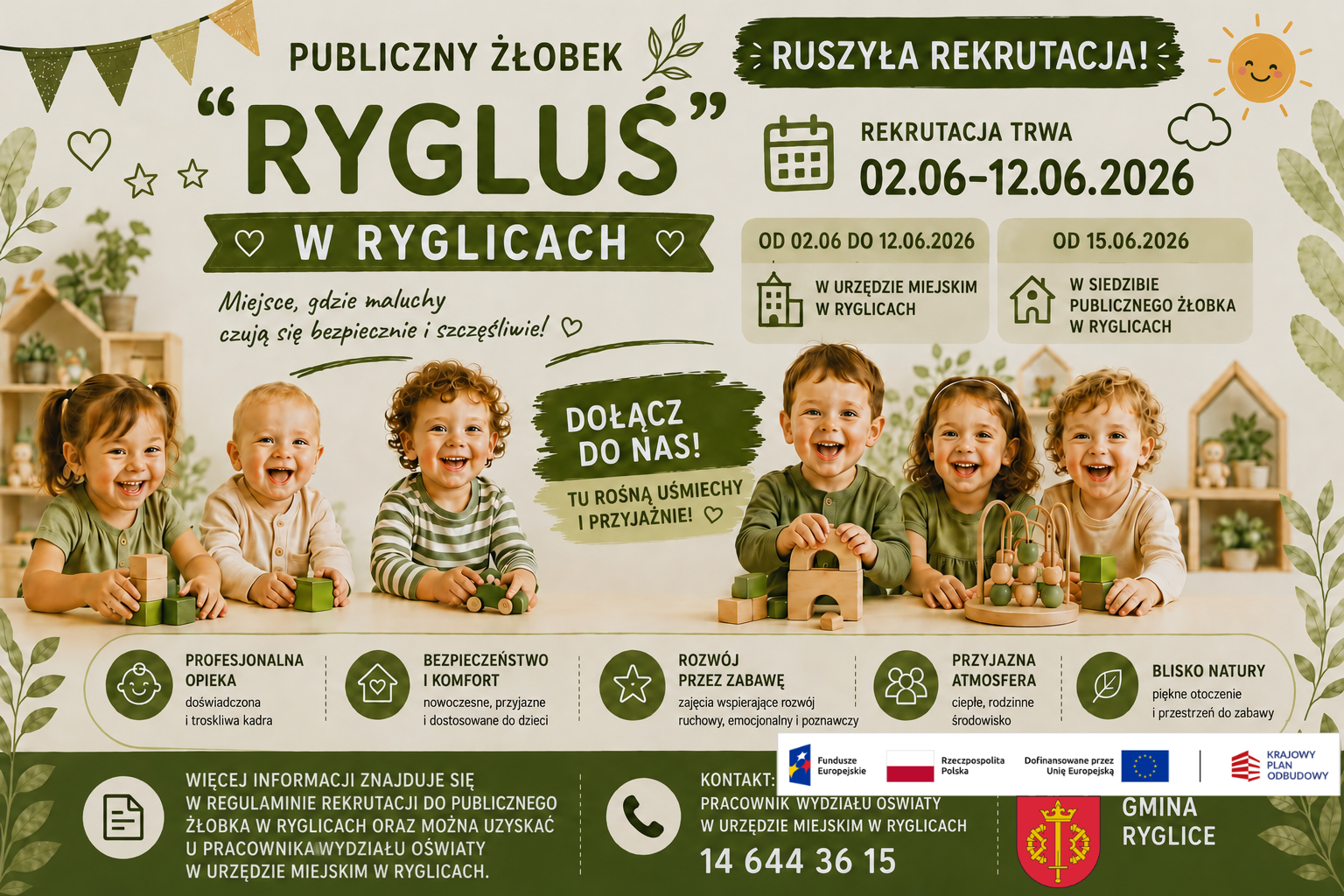 Rozpoczęła się rekrutacja do Publicznego Żłobka w Ryglicach.