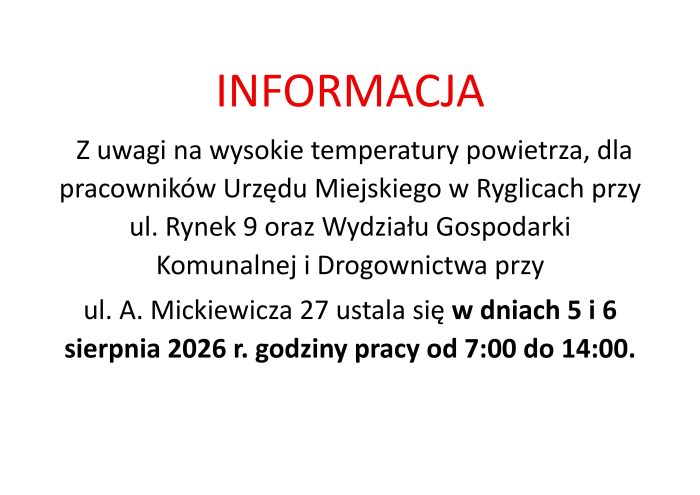 Miniaturka artykułu INFORMACJA